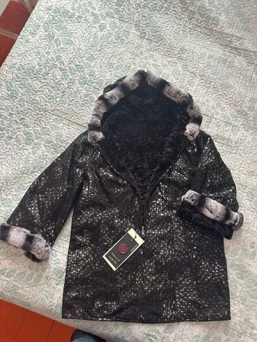 куртка парка женская зимняя: Пуховик, Короткая модель, С капюшоном, 2XL (EU 44)