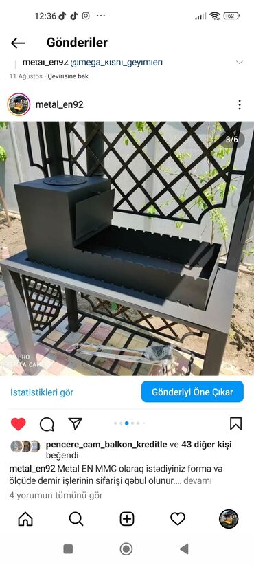 Manqallar, qrillər, barbekyu: Metal en mmc olaraq istədiyiniz forma və ölçüde demir işlerinin -da lalafo.az — 14 Manqallar, qrillər, barbekyu: Metal en mmc olaraq istədiyiniz forma və ölçüde demir işlerinin — 14