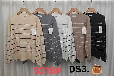 prepravka odece: Ženski pleteni džemper – model S218# (DS3) - Kroj: komotan, sa — 4