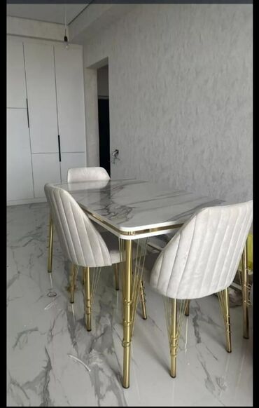 Masa və oturacaq dəstləri: Mətbəx üçün, Yeni, Açılmayan, 4 stul — 2