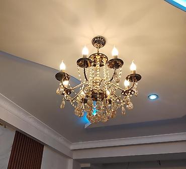 dunya xeritesi 3d: Çılçıraq, 8 lampa, Xrustal — 1