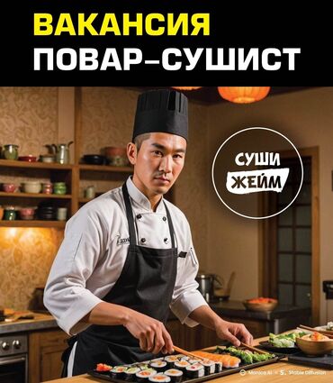 Повара: Требуется Повар : Сушист, Японская кухня, Без опыта