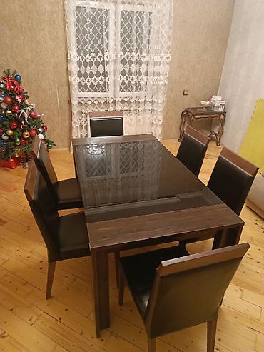 odun almaq: Qonaq otağı üçün, İşlənmiş, Açılmayan, Dördbucaq masa, 6 stul — 1