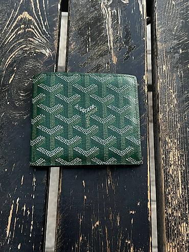гоярд барсетка: Кошелек Goyard Paris, зелёный - Премиум-дизайн с фирменным принтом — 2