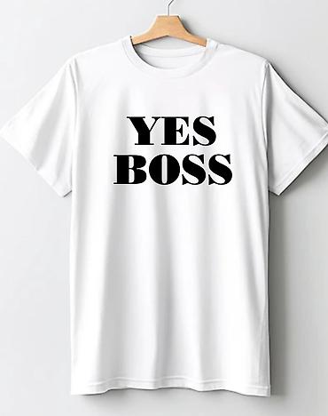 вещь мешок: Белая футболка с принтом “BOSS KFC 1930”. - Материал: хлопок (мягкая — 2
