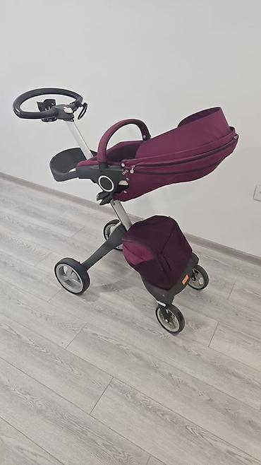 Modullu arabalar: Stokke marka uşaq arabası – tünd bənövşəyi rəng əlavə 0-6 ay lyulka — 2