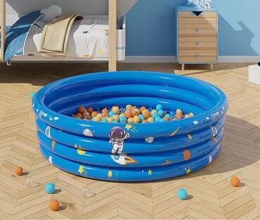 Бассейны: Бассейн надувной детский, внутрь можно положить мячики 150 см