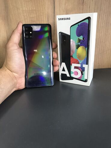 samsun a 51: Samsung Galaxy A51, 128 GB, rəng - Qara, Barmaq izi, İki sim kartlı, Face ID