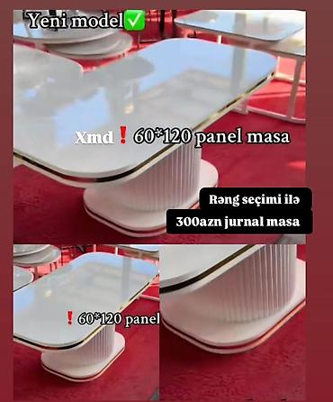 Oval masa, Açılmayan, Təkərsiz, Parlaq laminat