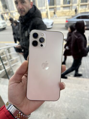 Apple iPhone: IPhone 12 Pro Max, 128 GB, Qızılı, Zəmanət, Simsiz şarj, Face ID