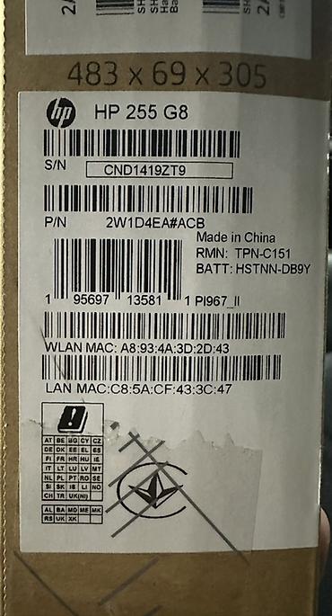 iphone 11 pro max dubay: HP 255 G8 noutbuku Texniki xüsusiyyətlər: - Model: HP 255 G8 (RMN — 4