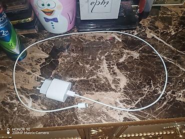 original iphone usb: Məhsul: Divar şarj adapteri + Lightning kabel və adaptoru tam — 2