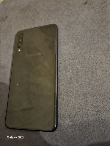 samsunq 5212: Samsung Galaxy A7 2018, 64 GB, rəng - Qara, Barmaq izi