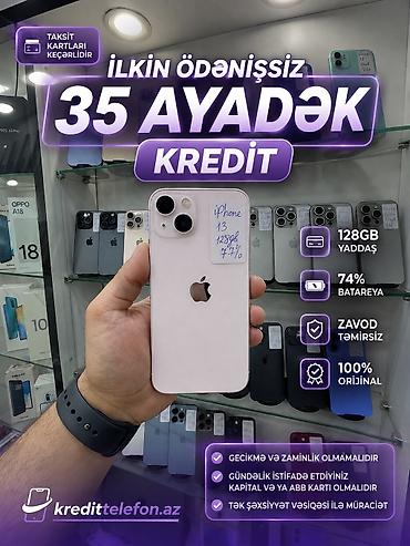 IPhone 13, 128 GB, Çəhrayı, Zəmanət, Kredit, Simsiz şarj lalafo.az -da IPhone 13, 128 GB, Çəhrayı, Zəmanət, Kredit, Simsiz şarj