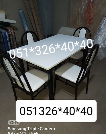 Masa və oturacaq dəstləri: Kafe, yeməkxana və ev üçün masa-stul dəstləri Məhsul təsviri: - — 23