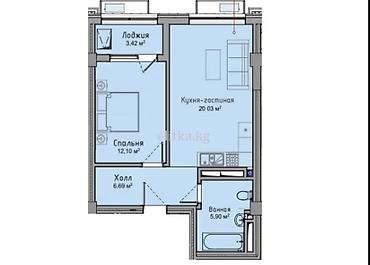 Продажа квартир: 2 комнаты, 48 м², Асанбай мкр Элитка, 10 этаж, Евроремонт — 19