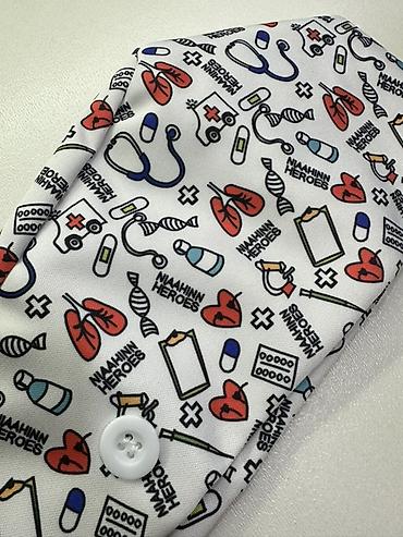 Другие медицинские товары: Медицинская шапочка с принтом + маска в подарок - Тип: шапочка для — 6