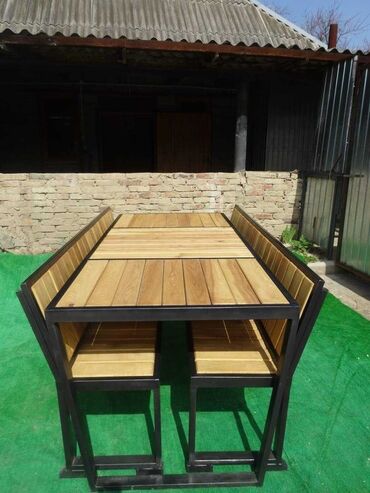 Столы для кафе: Мебель для сада. Скамейка. Садовый стол Уличный туалет. Летний душ — 10