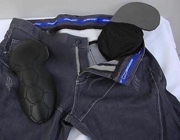 Farmerke: Muške motociklističke farmerke – tamno siva - Kroj sa ojačanjima i — 13