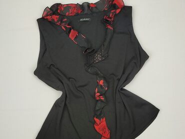 srebrne bluzki eleganckie: Women's blouse, size 3XL (EU 46)