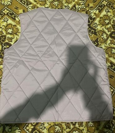 шерстяные кофты женские больших размеров: Стеганый жилет на молнии - Цвет: пыльная сирень/светло‑фиолетовый -