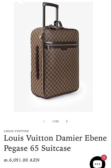 luis vitton: Orijinal Louis Vuitton Damier Ebene Pegase 65 səyahət çamadanı — 3