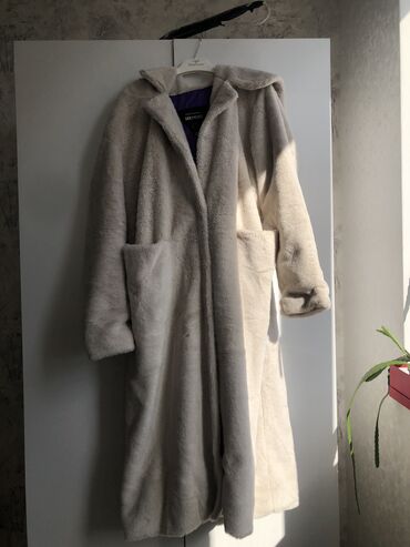 oversayz palto: Kürk One size, rəng - Bej