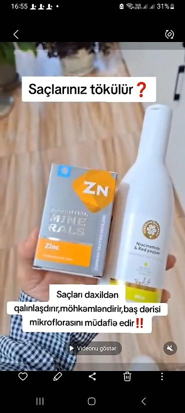 aksesurlar: Məhsul: Saç tökülməsinə qarşı kompleks dəst Təsvir: - ZN – Essential — 1