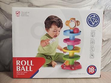 обезьяна: Игрушка HUANGER Roll Ball — развивающая башня для катания шариков — 3