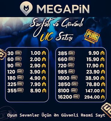 pubg mobile lite hile bc: PUBG Mobile üçün UC (Unknown Cash) oyun valyutası təklif olunur