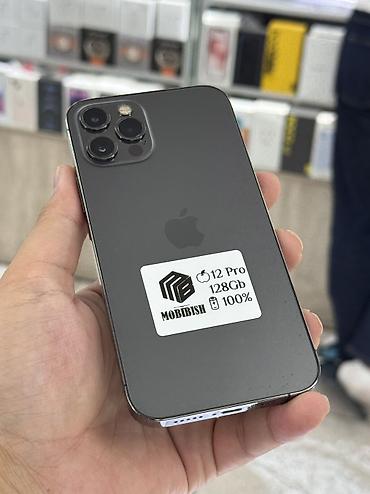 iphone se 2: IPhone 12 Pro, Б/у, 128 ГБ, Черный, Защитное стекло, Чехол, Кабель, В рассрочку, 100 % — 1