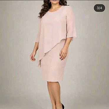afrodita moda: Haljina sa asimetričnim gornjim sloje,elegantna. - Kroj: ravna silueta — 2