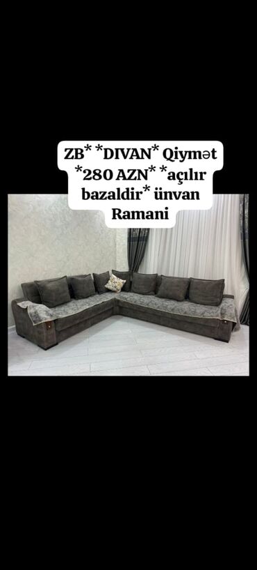 generator satilir: Divan satılır 280₼. Əla vəziyyətdədir. Açılır bazası var.Ünvan