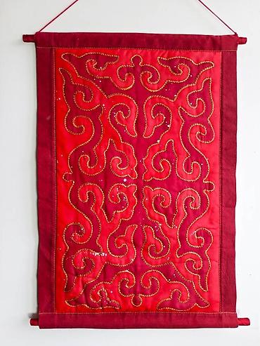 Панно: Объемные шелковые стеганные панно. старинный кыргызский орнамент — 23