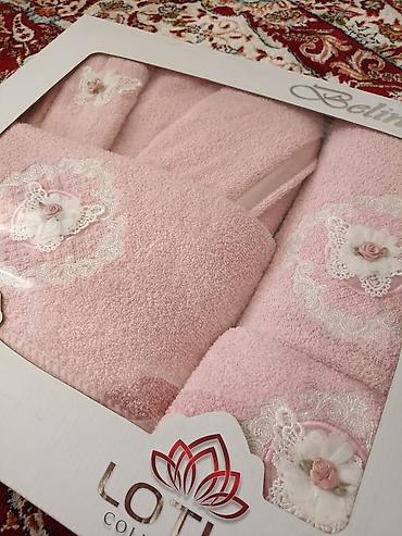 moda home collection: Набор махровых полотенец Lotti Collection, розовый. Состав набора: - — 1