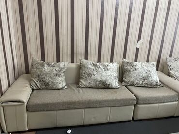 двухъярусная кровать для взрослых со встроенным диваном купить: Модулдук диван, Экокожа