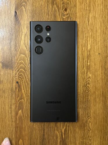 сотовые телефоны б у: Samsung Galaxy S22 Ultra, Б/у, 256 ГБ, цвет - Черный, 1 SIM, eSIM