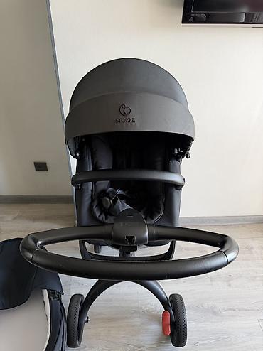 коляска детская новая: Коляска, Stokke, цвет - Черный, Б/у, Самовывоз, Платная доставка — 2