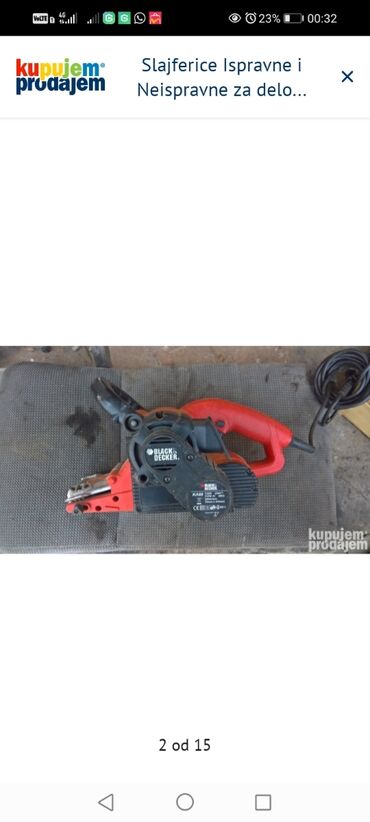 Električne polirke: Slajferice Ispravne i Neispravne za delove 1. Black&Decker KA88 na lalafo.rs — 2 Električne polirke: Slajferice Ispravne i Neispravne za delove 1. Black&Decker KA88 — 2