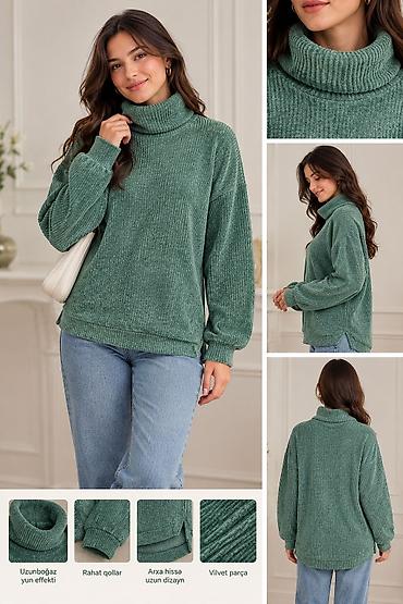 Sviter, Stradivarius, S, rəng - Yaşıl lalafo.az -da Sviter, Stradivarius, S, rəng - Yaşıl