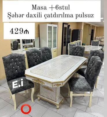 mətbəx stullari: Qonaq otağı üçün, Yeni, 6 stul