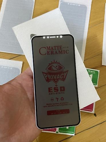 iphone xr ekran: İphone 11 və XR üçün MAT SERAMİK EKRAN QORUYUCUSU. Yandan baxanda — 1