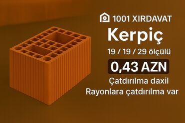 Kərpiclər: Boşluqlu kərpic, müxtəlif tikinti layihələri üçün nəzərdə tutulmuşdur