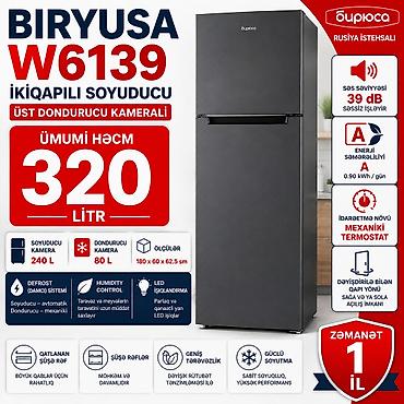 Soyuducular: Məhsul: Soyuducu Biryusa W6139, İkiqapılı, Tünd boz Brend: Biryusa — 1