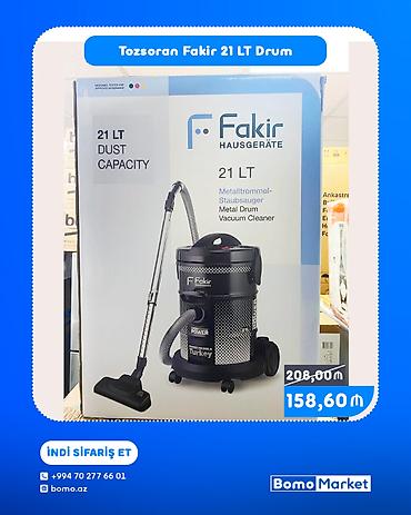Fakir Hausgeräte Metal Drum tozsoran – 21 LT tutum Xüsusiyyətlər: -