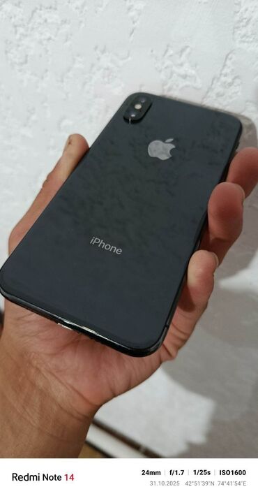 купить айфон 7 бу: IPhone Xs, Колдонулган, 64 ГБ, Заряддоочу түзүлүш, Коргоочу айнек, Каптама, 97 %