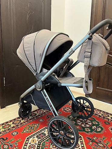 Коляски: Коляска, цвет - Серебристый, Б/у — 7