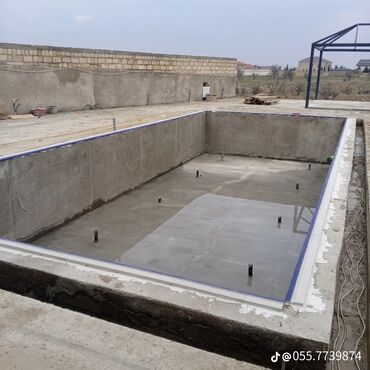 Hovuzlar: Xüsusi hovuz üçün mozaika üzləmə və bitirmə xidməti Təsvir: - Beton — 9