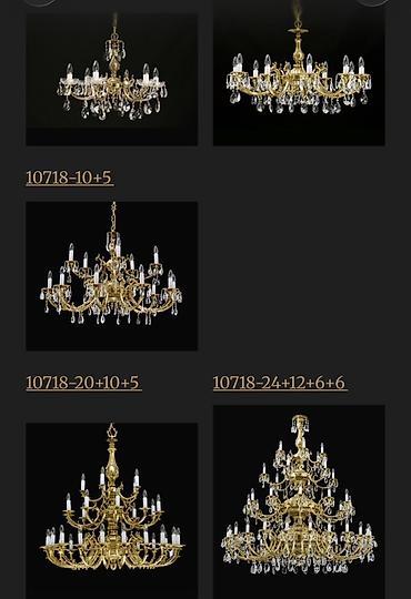 lustr altlığı: Çılçıraq, 10 və daha çox lampa, Xrustal — 3