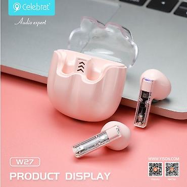 Audio: Kateqoriya: Qulaqlıqlar Brend: Celebrat Model: W27 pink Qiymət: 39 — 1